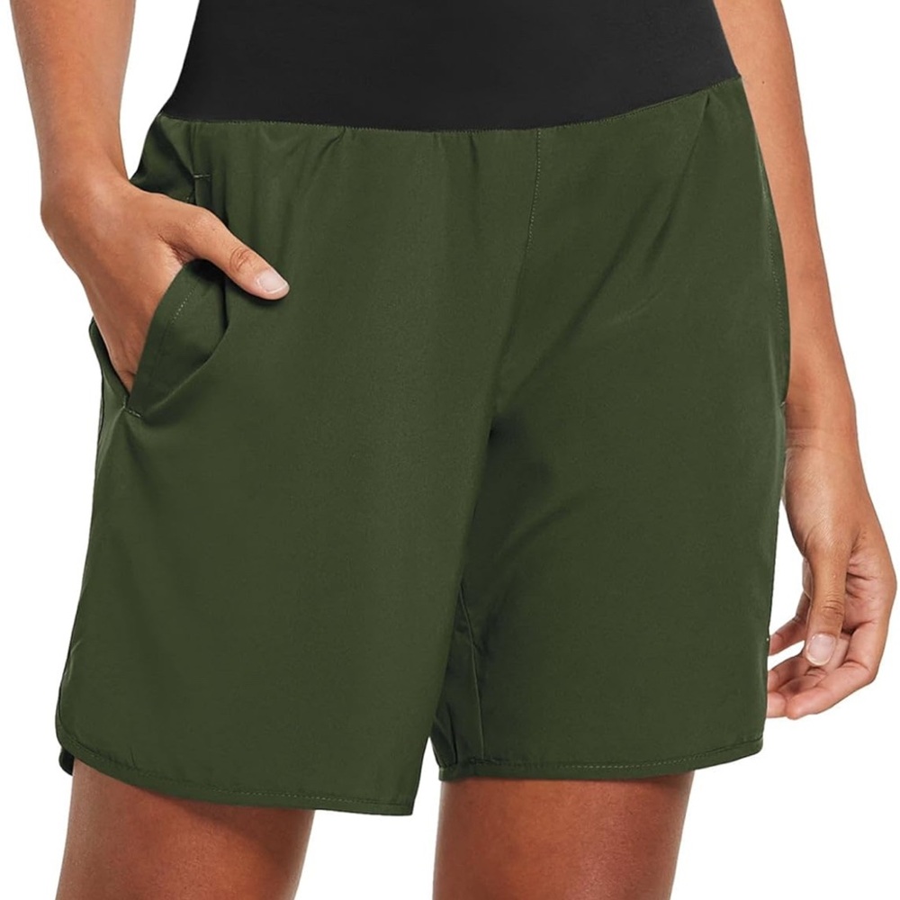 Baleaf Women's Dark Green Athletic Shorts
